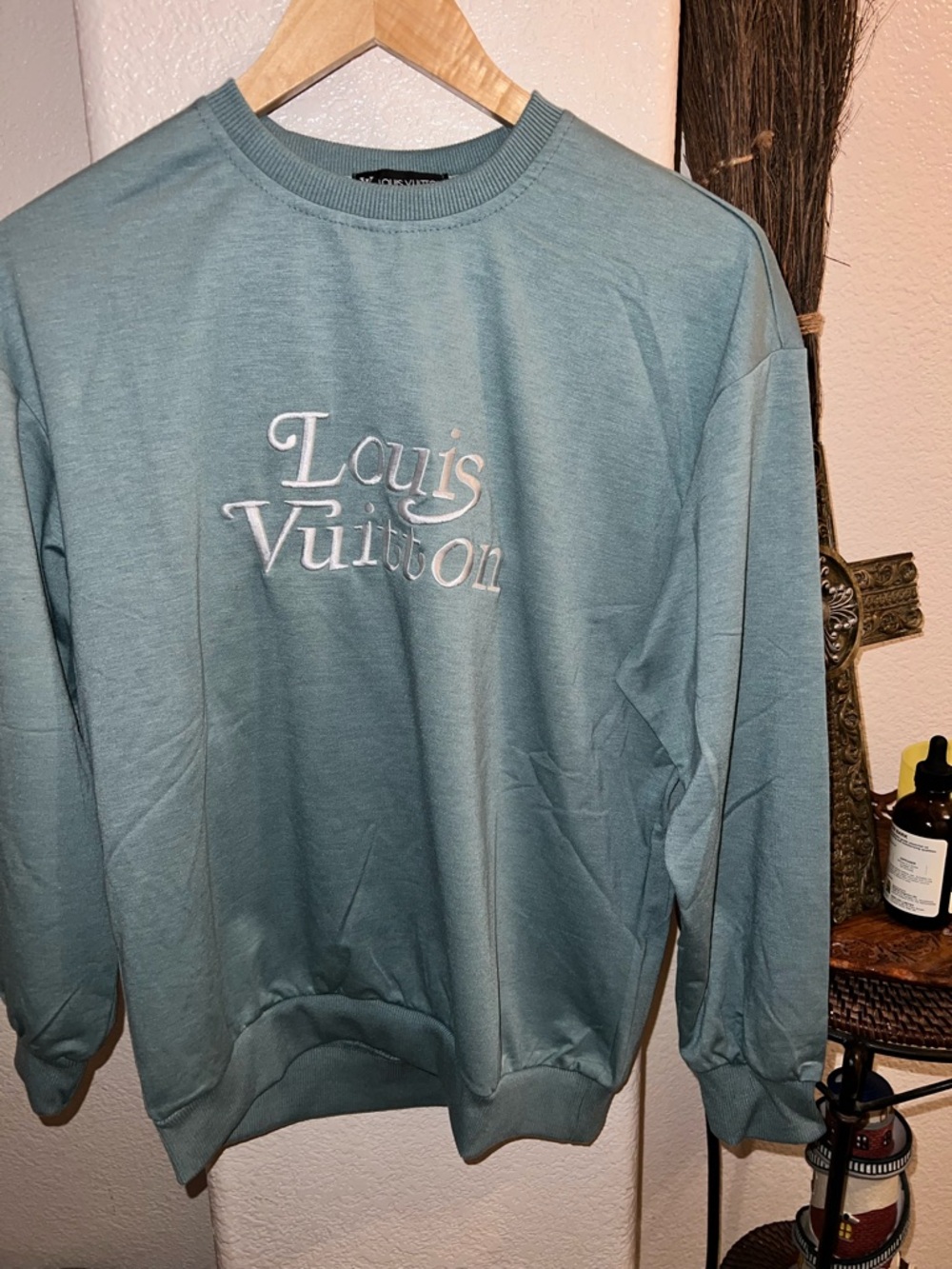 Fashion Teal-Green Crewneck Sweatshirt